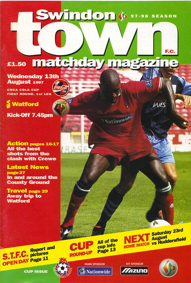 <b>Wednesday, August 13, 1997</b><br />vs. Watford (Home)